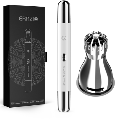 Nose Hair Trimmer White with Silver